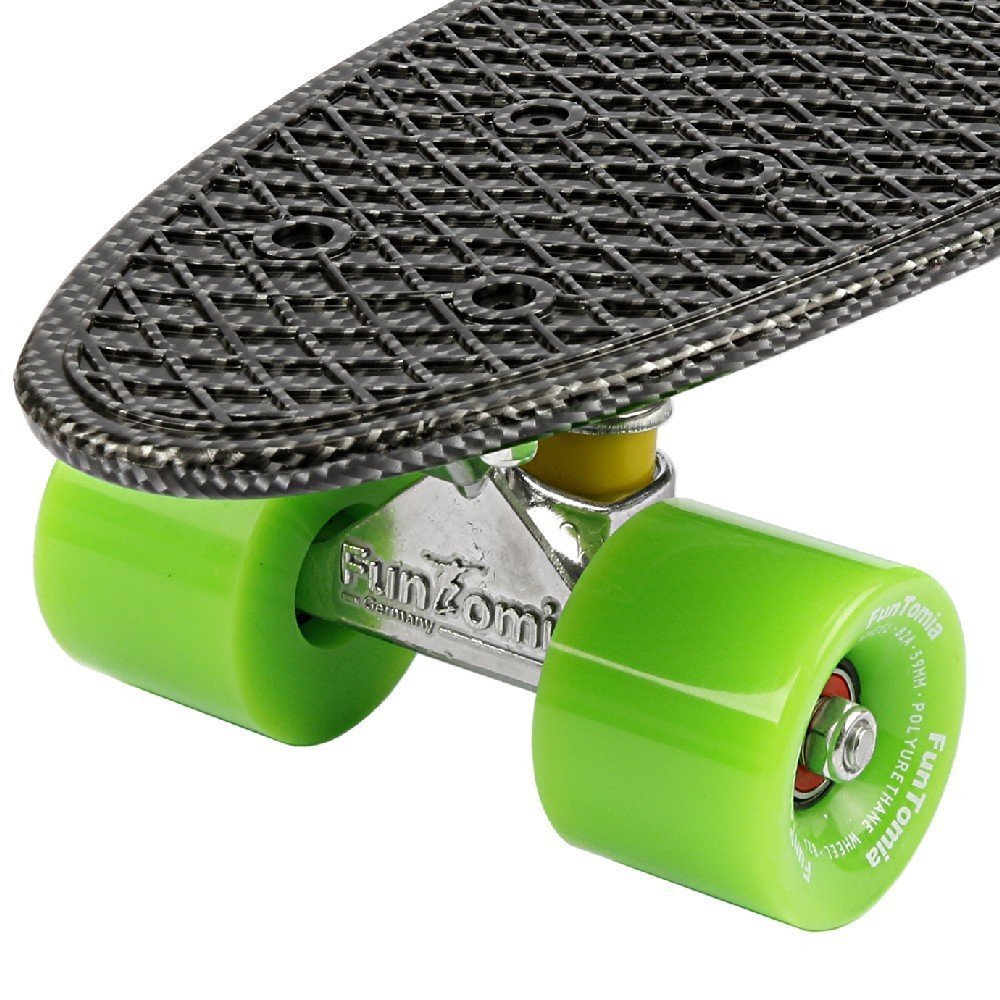 FunTomia Planche à roulettes Mini-Board Skateboard 57cm - avec roulements ABEC-11 - Style Retro Cruiser en Plastique