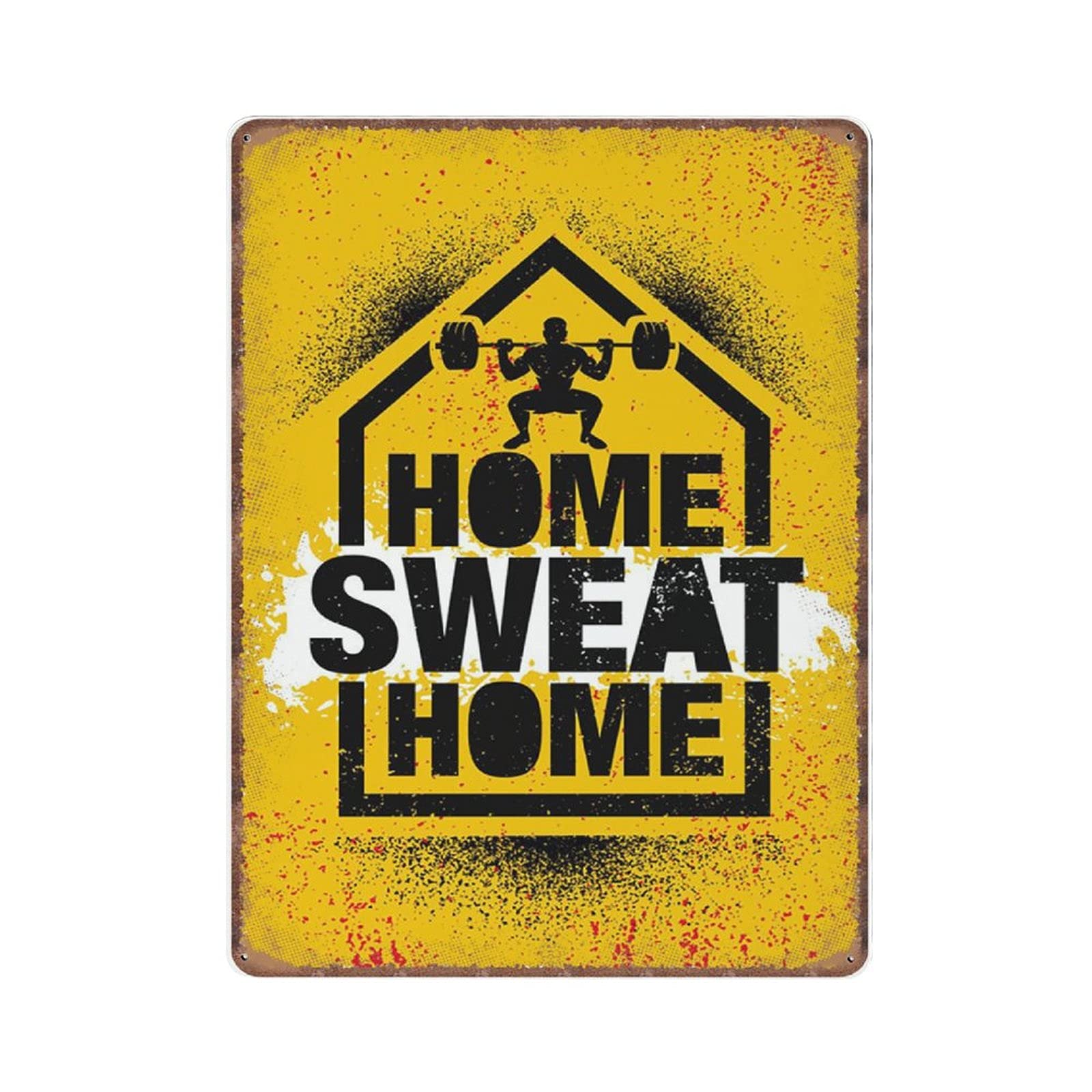 rayprint Workout Motivation Tin Signs Funny Vintage Metal Sign Plaqu Poster Wall Art Pub Bar Kitchen Garden Bathroom Home Decor, 30x40 cm