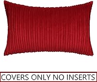 Vista 161 de UGASA - Juego de 2 fundas de almohada de terciopelo a rayas, funda decorativa para cojín con cremallera oculta para el hogar, sofá, dormitorio