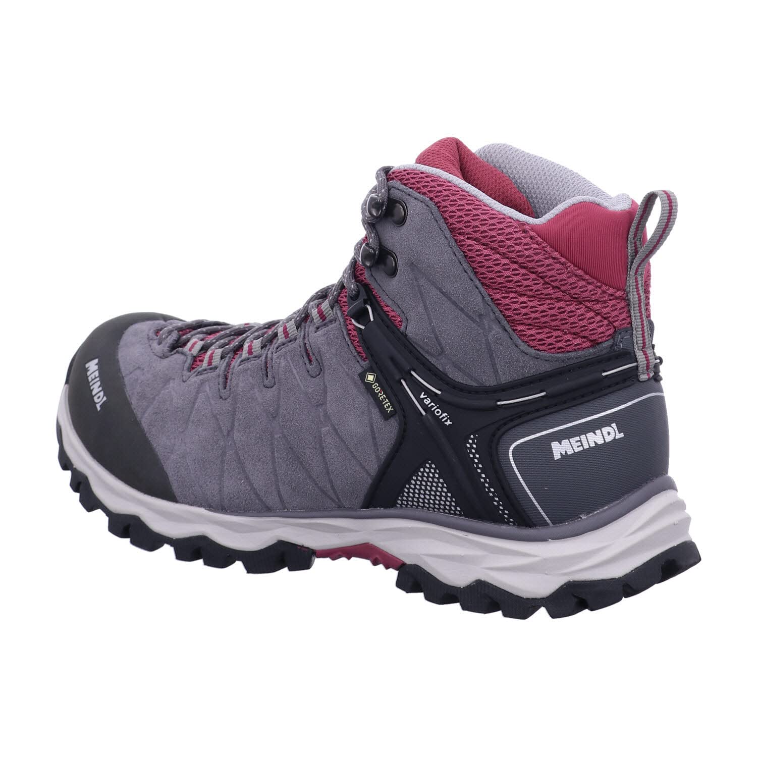 Meindl Herren Litepeak GTX Natur RotWanderstiefel | Das Modell Trekking Basic setzt sich zusammen aus Soft Polyester + Polypropylen Polster, sowie Polyamid zur Verstärkung an Ze
