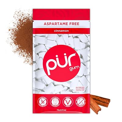 PUR Gum, Cinnamon, Xylitol Gum, No Artificial Flavor, 55 Count