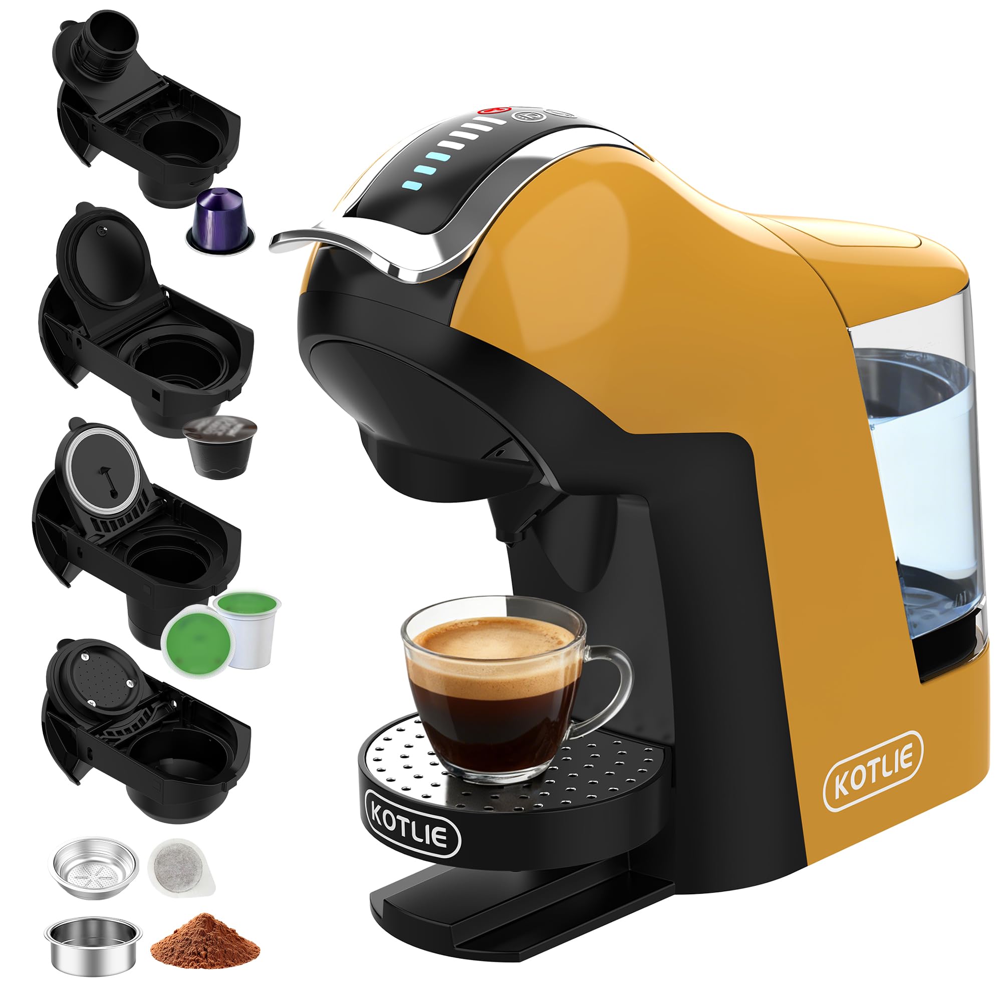 KOTLIE Arc Pro 5-in-1 Yellow Coffee Maker
