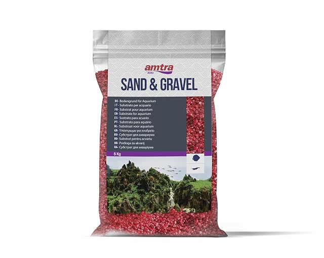 Foto 3 de 5 de Amtra Cuarzo Ceramizado Rojo, Arena de Acuario de Cuarzo Fino, Para Agua Dulce o Salada, Grano de 2-3 mm