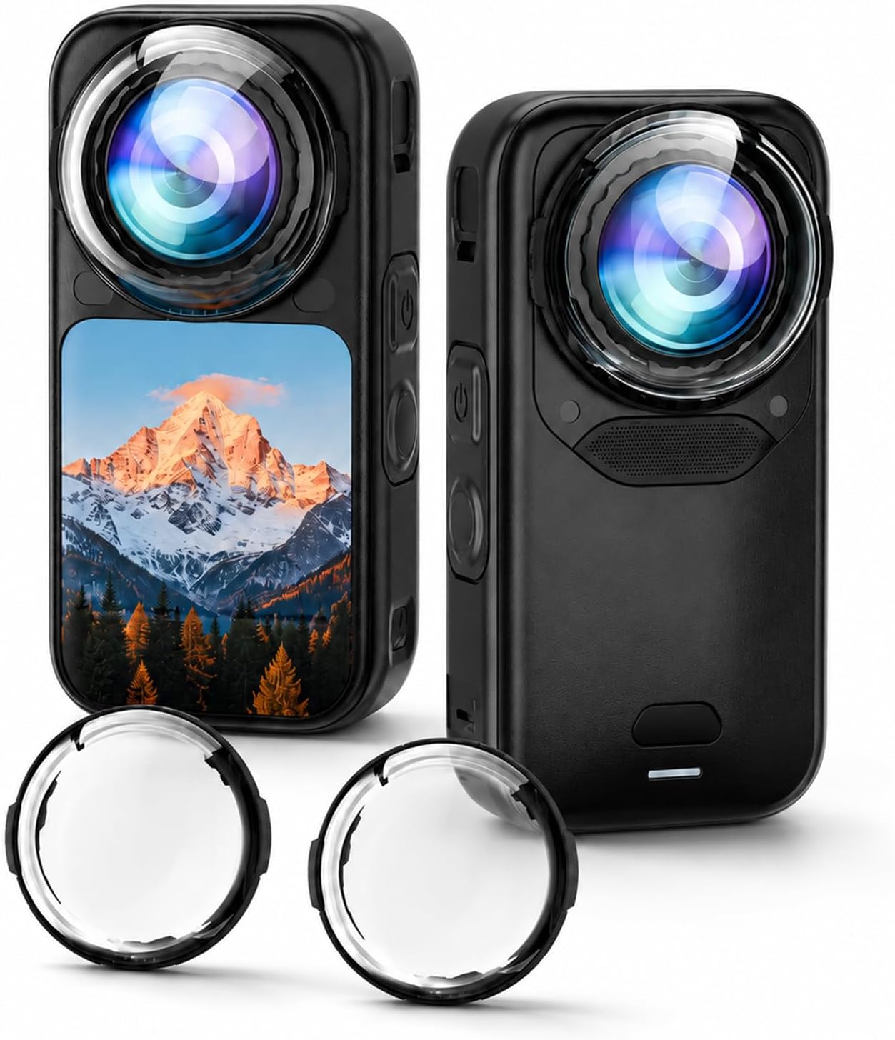 Lens Guards for Insta360 X6, 10H Optical Glass, Twist-Lock, 2-Pack