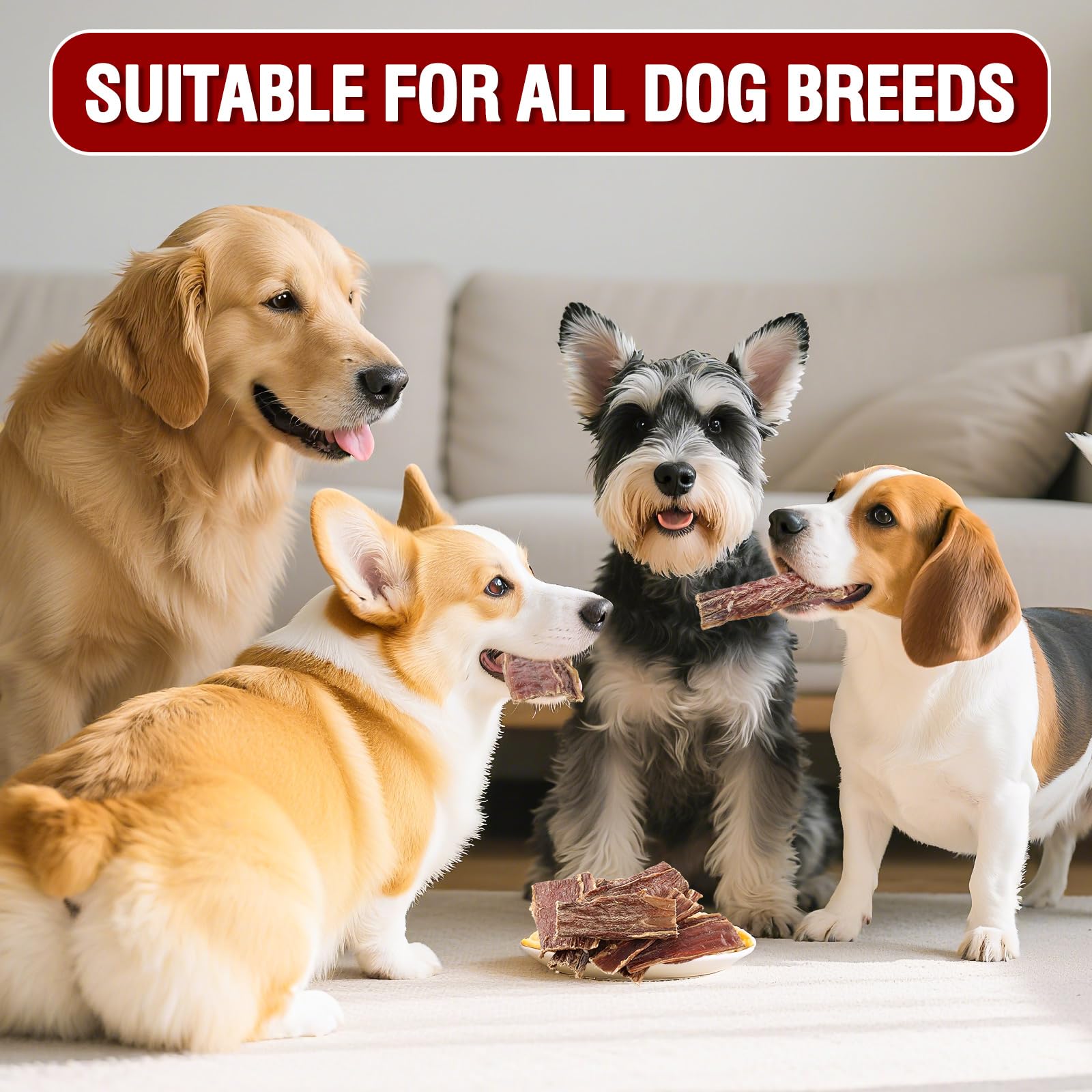 Friandises pour Chiens à Base d'œsophage de bœuf, friandises à mâcher saines, entièrement Naturelles et à ingrédient Unique pour Chiens, Riches en protéines et Longue durée,80G (80 G)