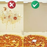 Vista 4 de Southern Homewares Protector de tapa para pizza, soporte de plástico blanco para el hogar o restaurante, paquete de 200