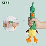 Squeaky Duck Dog Toy: Cute Stuffed Dog Chew Toys with Large Durable Rubber Squeaker, Dog Toy for Aggressive Chewers, Large, Medium Small Dogs, Plush Crinkle Pet Supplies for Doredom and Stimulating