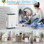40 Pints Dehumidifiers for Basements,3500 Sq.Ft Home Dehumidifier | With Two Drainage Methods Auto Defrost,Restart & Timer Overheat Protection Energy-Saving Low-Noise for Bathroom Bedroom