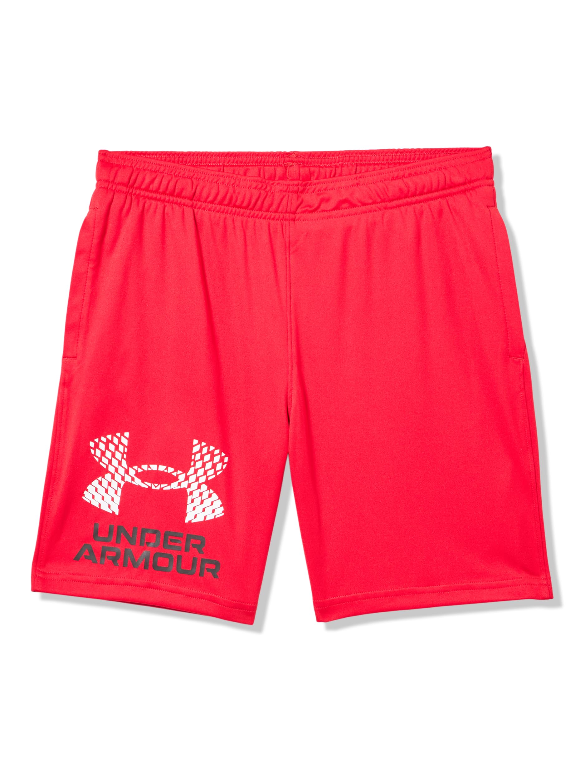 Under Armour Boys Tech Logo Shorts 600 Red White Medium Plus