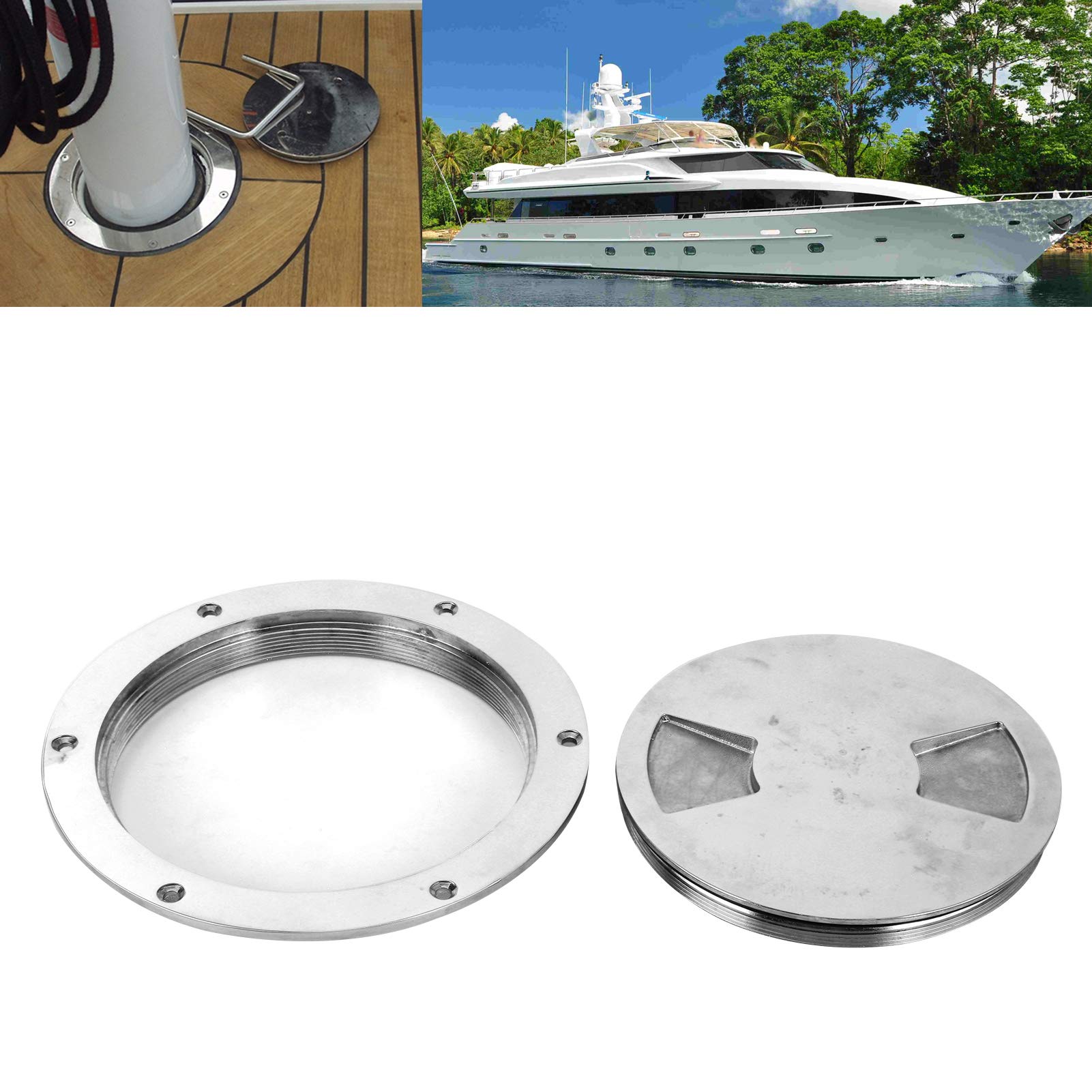 Deck Hatch Cover Marine Grade Stainless Steel Boat Deck Hatch Cover Marine Access 316 Round Deck Hatch Cover Lid Yacht Boat Hatch Plate - View #5