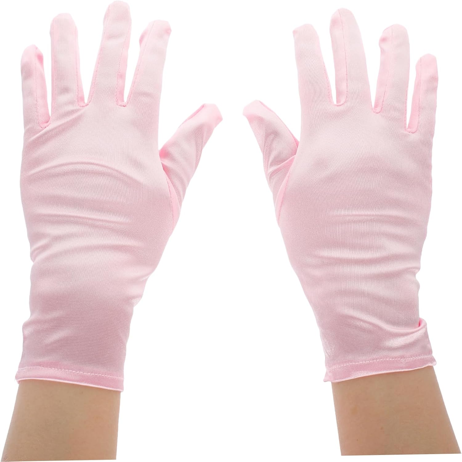 FRCOLOR 3 Pairs Skirt Gloves for Party Supplies Elegant Princess Dress Gloves in Pink White Blue for Wedding Ballet Dance Performance