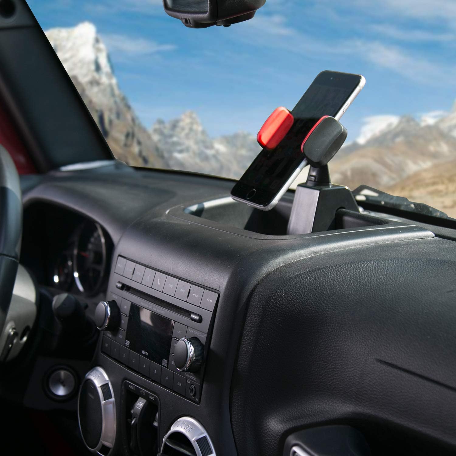 Voodonala for Jeep Phone Holder Cellphone Mount for 2011-2018 Jeep Wrangler JK JKU