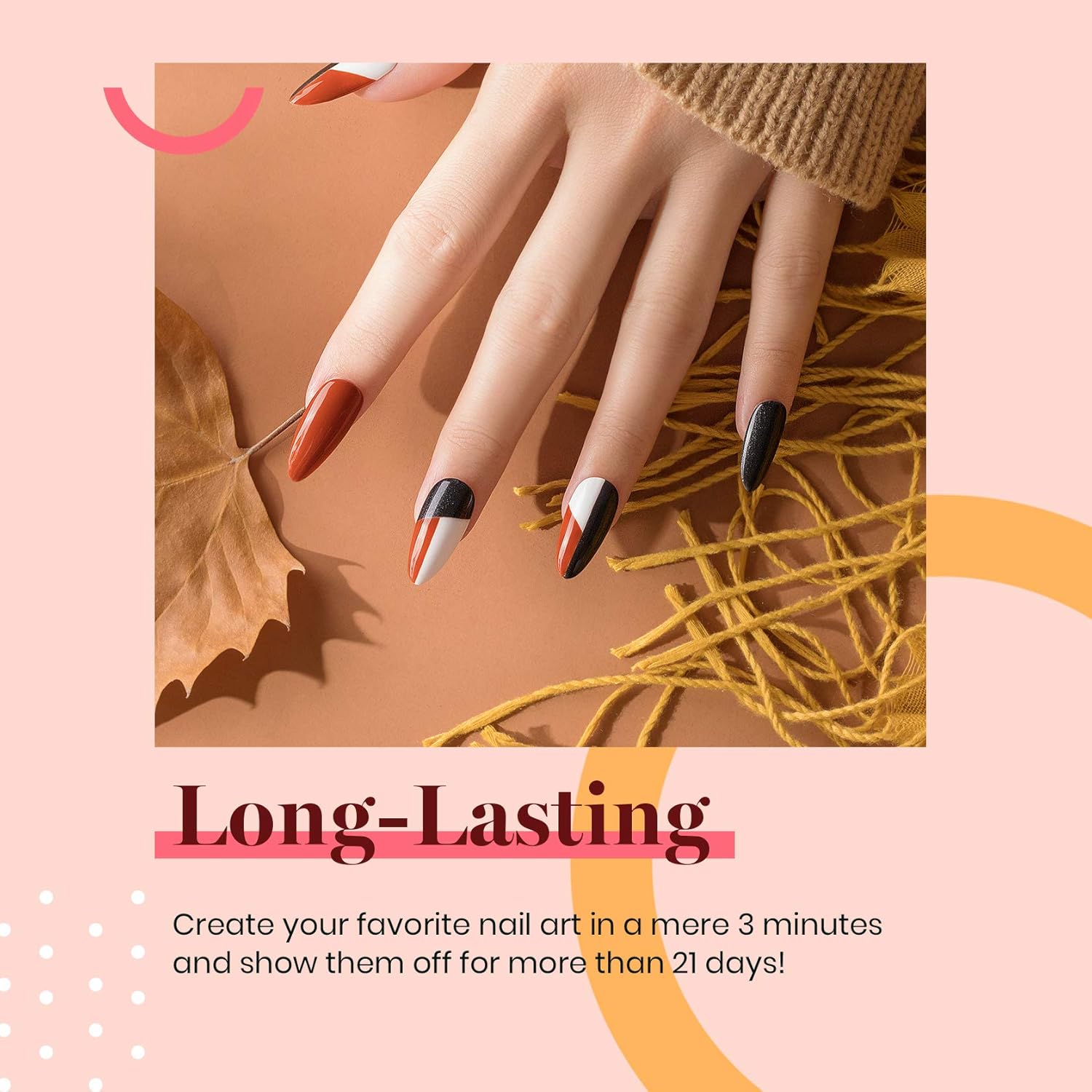 Beetles Gel Polish Set 6 Colors Red Orange Glitter Fall Wedding Collection Purple Black Gel Nail Polish Kit Autumn Fall Winter Nail Gel Polish Set Nail Art Manicure Kit Christmas Gifts Box : Beauty & Personal Care