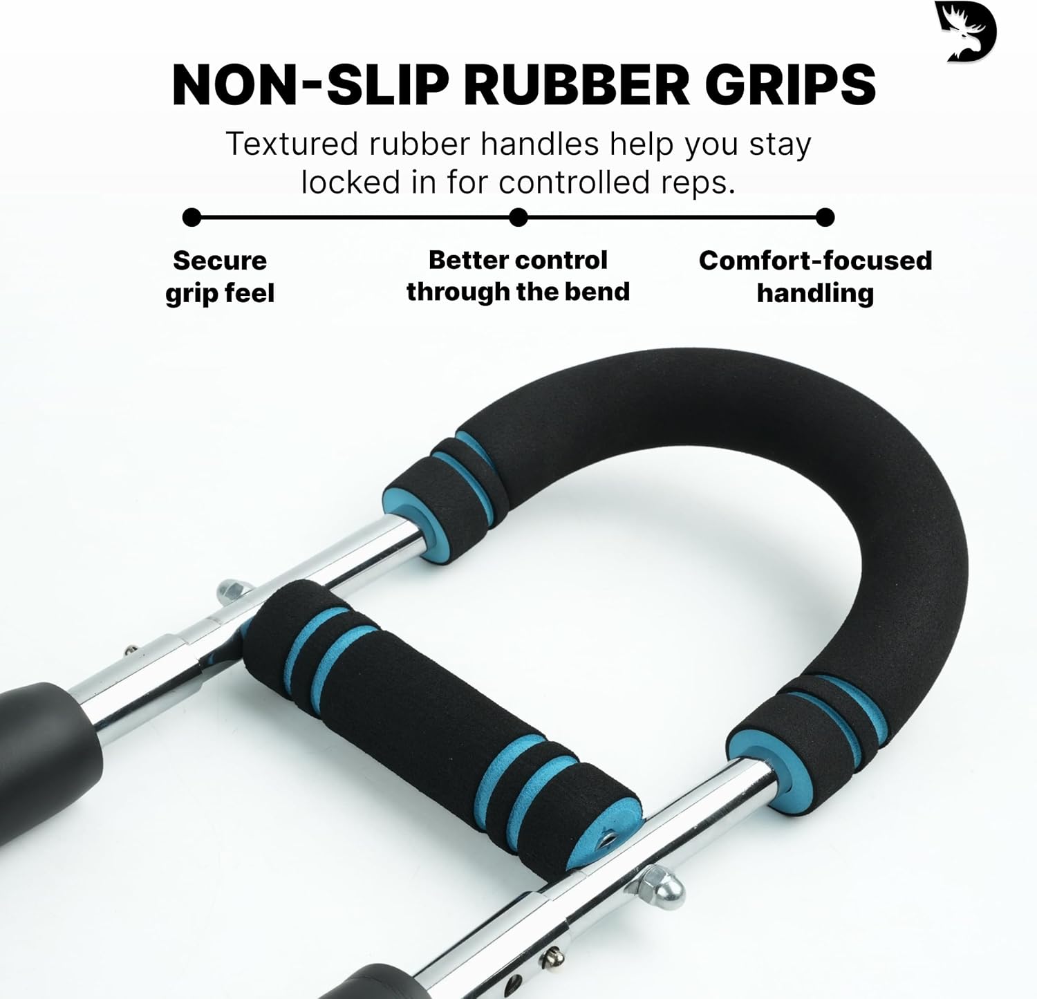 DMoose Fitness Multi Purpose Adjustable Power Twister - Chest and Arm Trainer, 3 Resistance Levels, Non-Slip Ergonomic Grip, Home Portable Biceps Strength Trainer for Men & Women