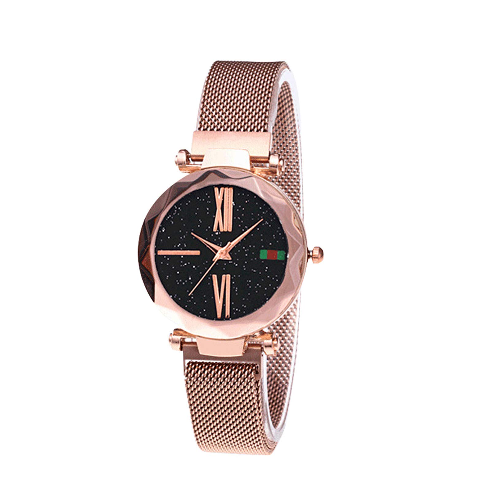 Fawoonu Women Fashion Elegant Luxury Starry Sky Quartz Watch Lady Magnetic Band Jewelry Wristwatch