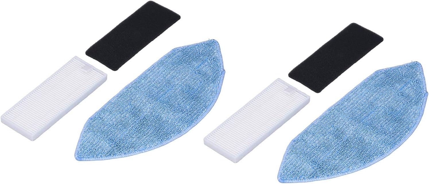 Haofy Sweeper Filter Set, 2Set Vacuum Cleaner Filter Kit Sweeper Mop Cloth Vacuum Cleaner Accessories Accessory Dust Replacement for U2 DGN22