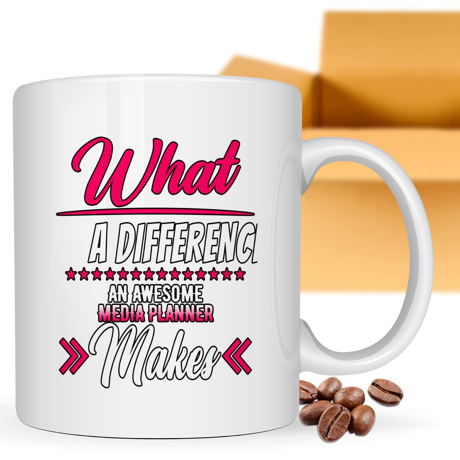 Coffee Mug Media Planner Funny Novelty - What A Difference An Awesome Media Planner Makes 435577