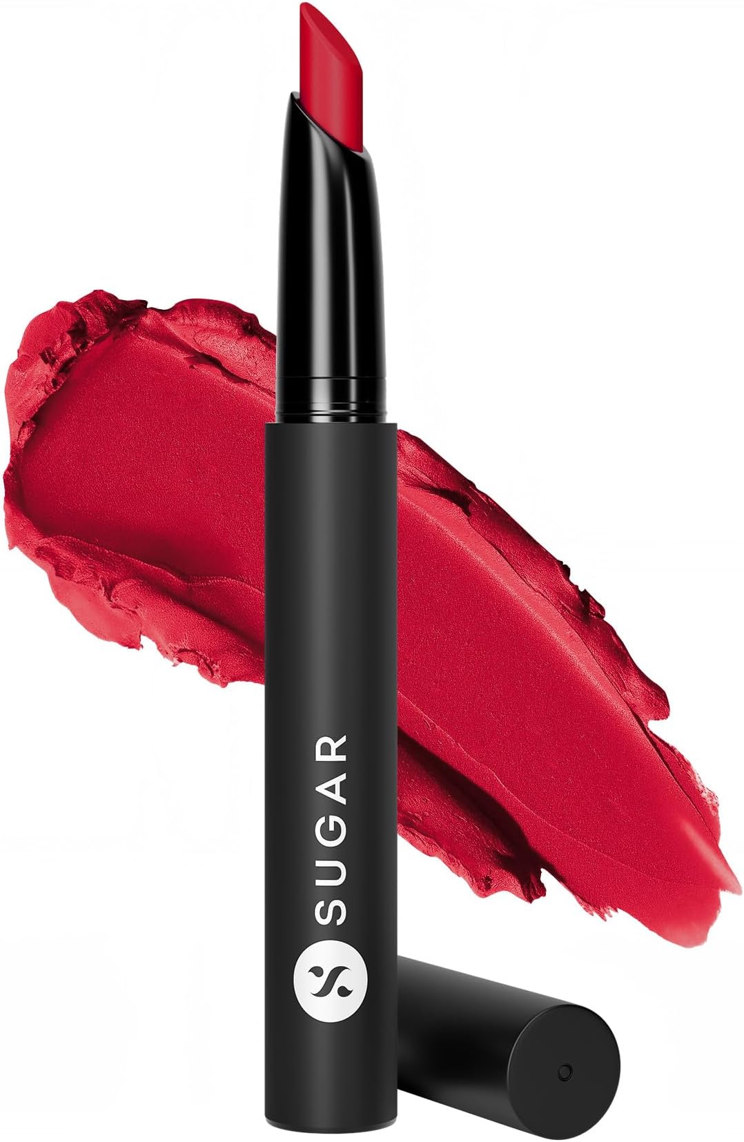 SUGAR Cosmetics Matte Attack Lipstick for Women | Transferproof & Smudgeproof | Lasts upto 12hrs | Enriched With Jojoba Oil | 2gm - 17 Grateful Red