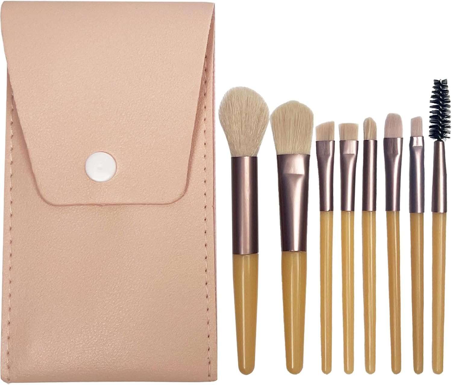 Make Up Brushes Set of 8, Professional Foundation Concealers Powder Blush | Blending Face Eye for Travel, Business Trip, Outing and Daily - Pink
