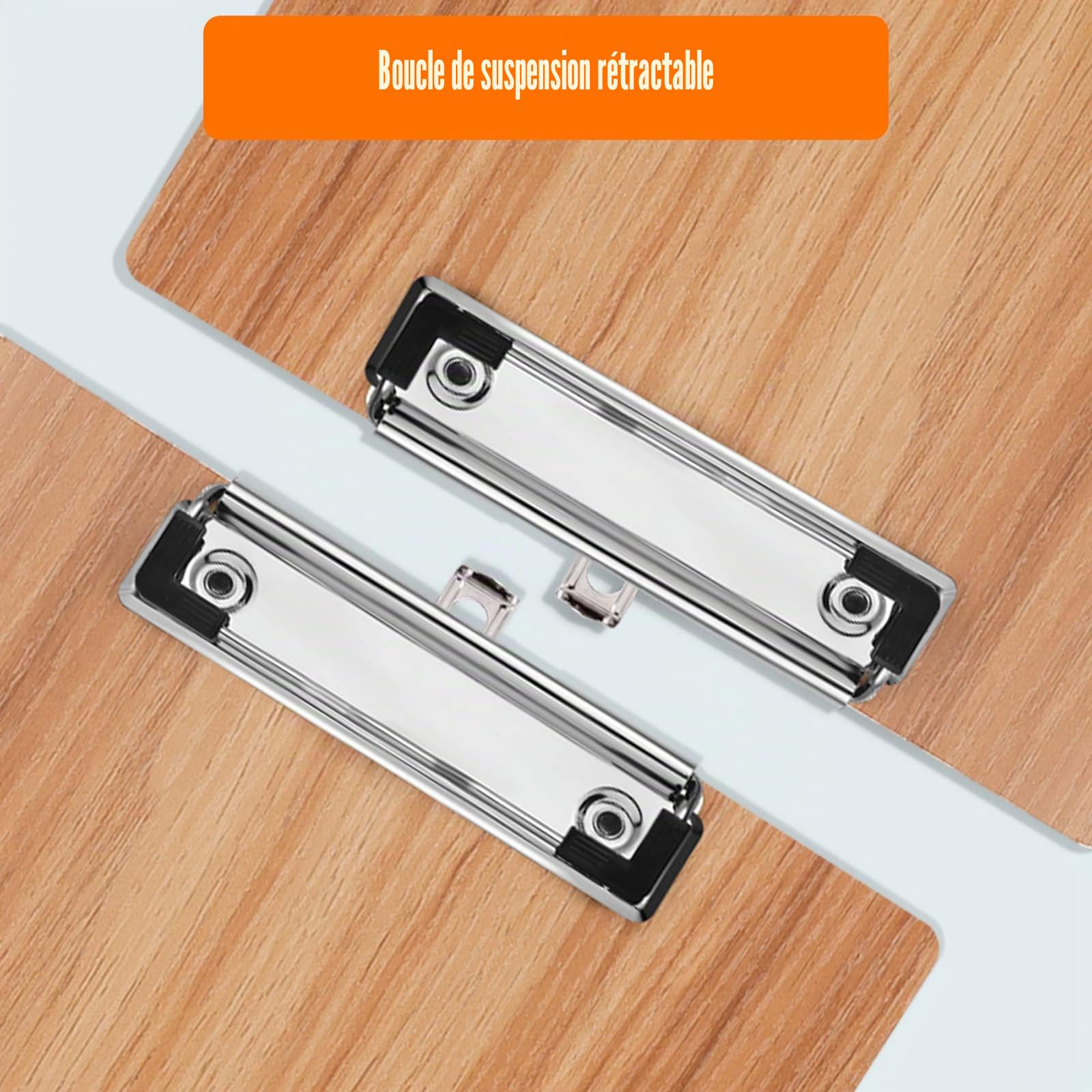 A4 Porte-Blocs en Bois,10 Pièces Planchettes à Pince Avec Clip et Trou de Suspension,Clipboard Porte-Formulaires