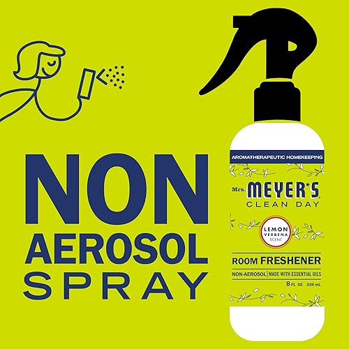 Miniatura 187 de Mrs. Meyer's Clean Day - Ambientador en espray, atomizador sin aerosol infundido con aceites esenciales, albahaca, 8 onzas líquidas