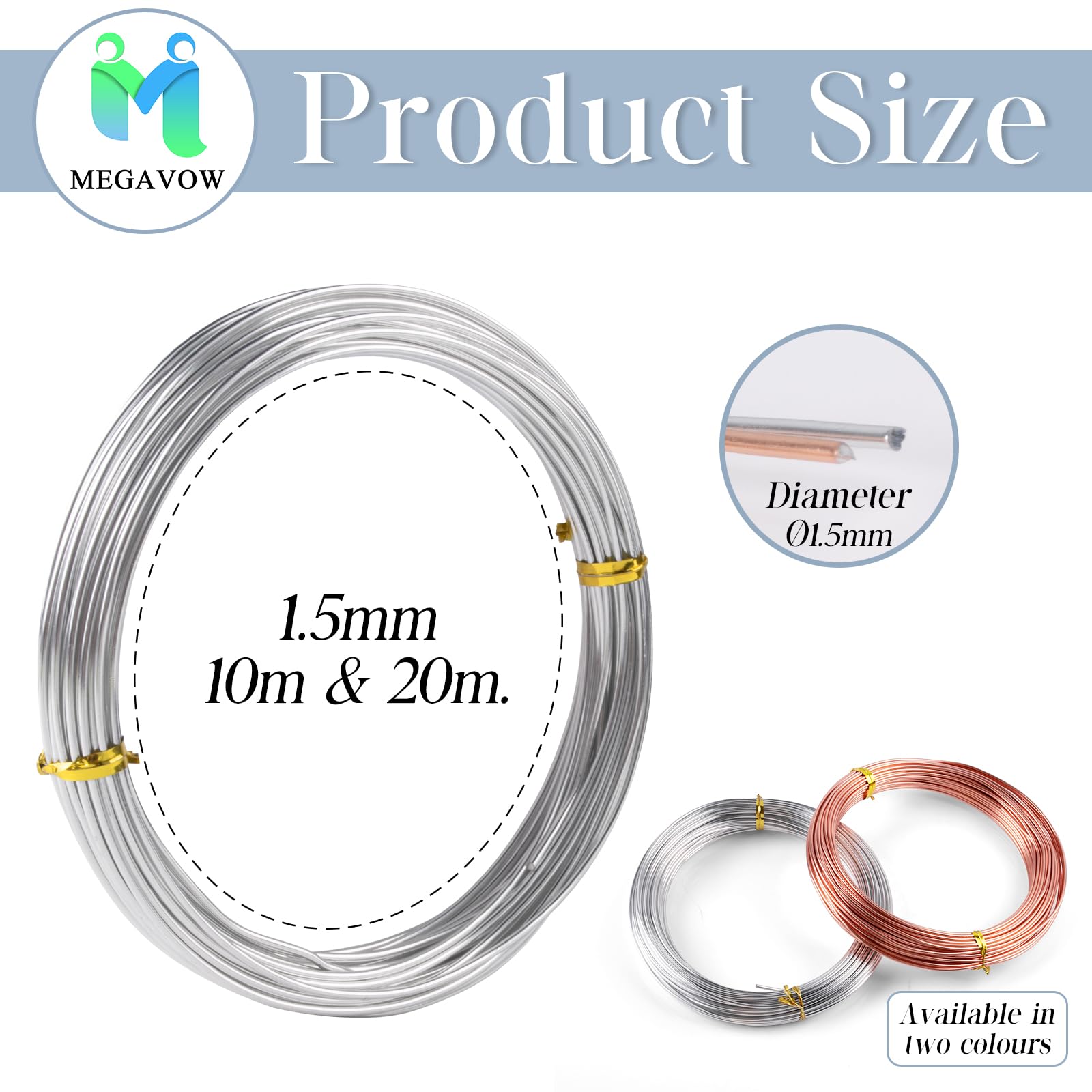 1mm Aluminium Basteldraht – 50 Meter Silber, Weich & Biegsam Für Schmuck, Deko & DIY