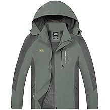 Mens Rain Jacket Waterproof with Hooded Hiking Coat Lightweight Windbreaker