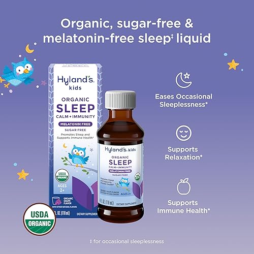 Miniatura 2 de Hyland's Líquido Orgánico para Dormir Tranquilo e Inmunidad sin Melatonina para Niños, Sin Azúcar con Magnesio, Vitamina D, Zinc y Saúco, Promueve