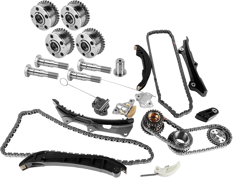 Kit de engrenagens VVT e solenoides da corrente de distribuição GELUOXI para motor Pentastar 3.6L – Chrysler, Dodge, Jeep e Ram