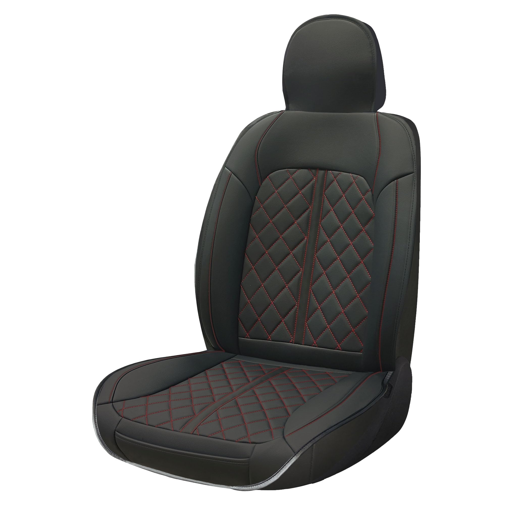 SUMEX Vittoria Model Car Seat Backrest Black and Red Synthetic Leather Universal Seat Protector