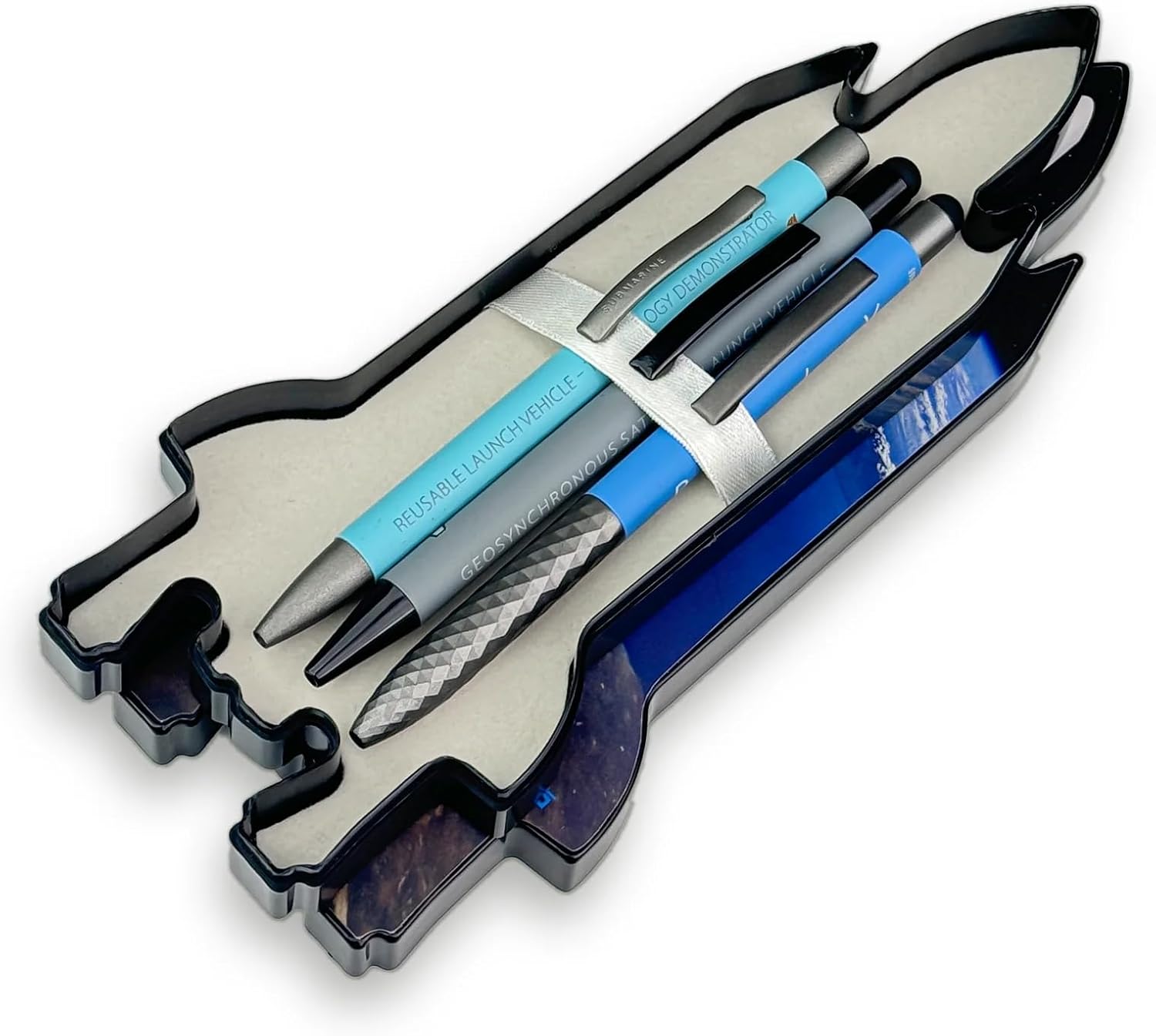 Submarine 4000 Isro Orbitx Premium Ball Pen (Set Of 3) Original Space Design Approved By Isro, Ideal Gift For Him/Her, Fitted with blue Ink Refill, Perfect For Corporate Gifting
