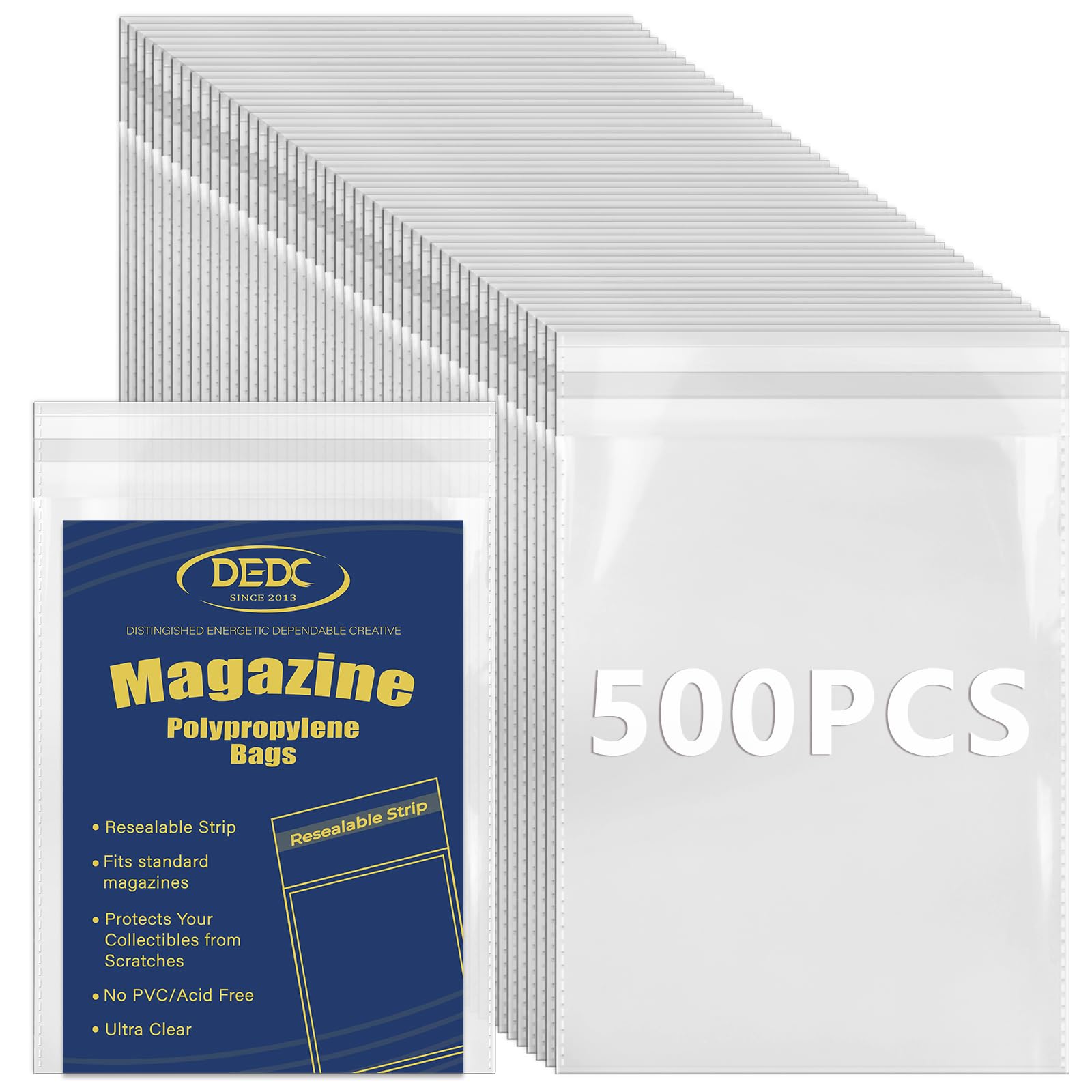 Confezione da 500 custodie trasparenti per riviste e fumetti, resistenti per rivenditori, negozi e archivi seri (23 x 30 cm)