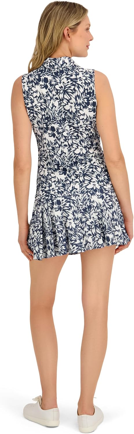 Stella Parker Women's Sleeveless Polo Top - UPF 50+ Ruched Detail