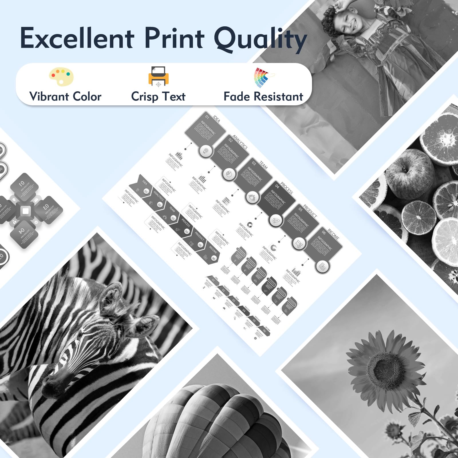 ECOINKO Cartucho 308XL Negro - 730+ Páginas, Reemplazo para Tinta HP 308 Negro, Tinta Impresora 308 XL para HP Envy 6100e 6120e 6122e 6132e 6152e 6520e 6530e 6532e Deskjet 2910 2920 2921 2922