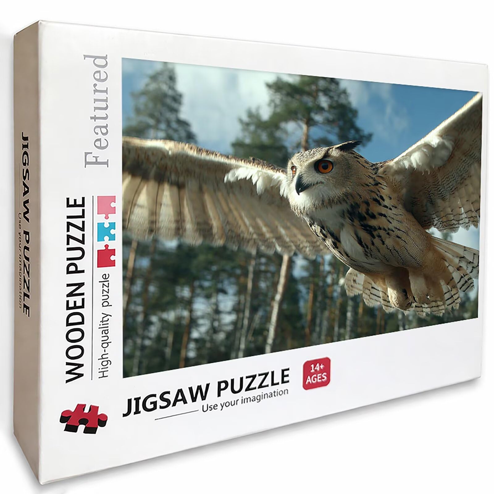 Puzzle Arte con Scatola Animale, Gufo Puzzle Legno 6000 Pezzi Adulti 179x105cm, Attività di Intrattenimento ad Alta Difficoltà, DIY Classici Gioco, Jigsaw Per Tutta La Famiglia, Estate Regalo, 5-6232