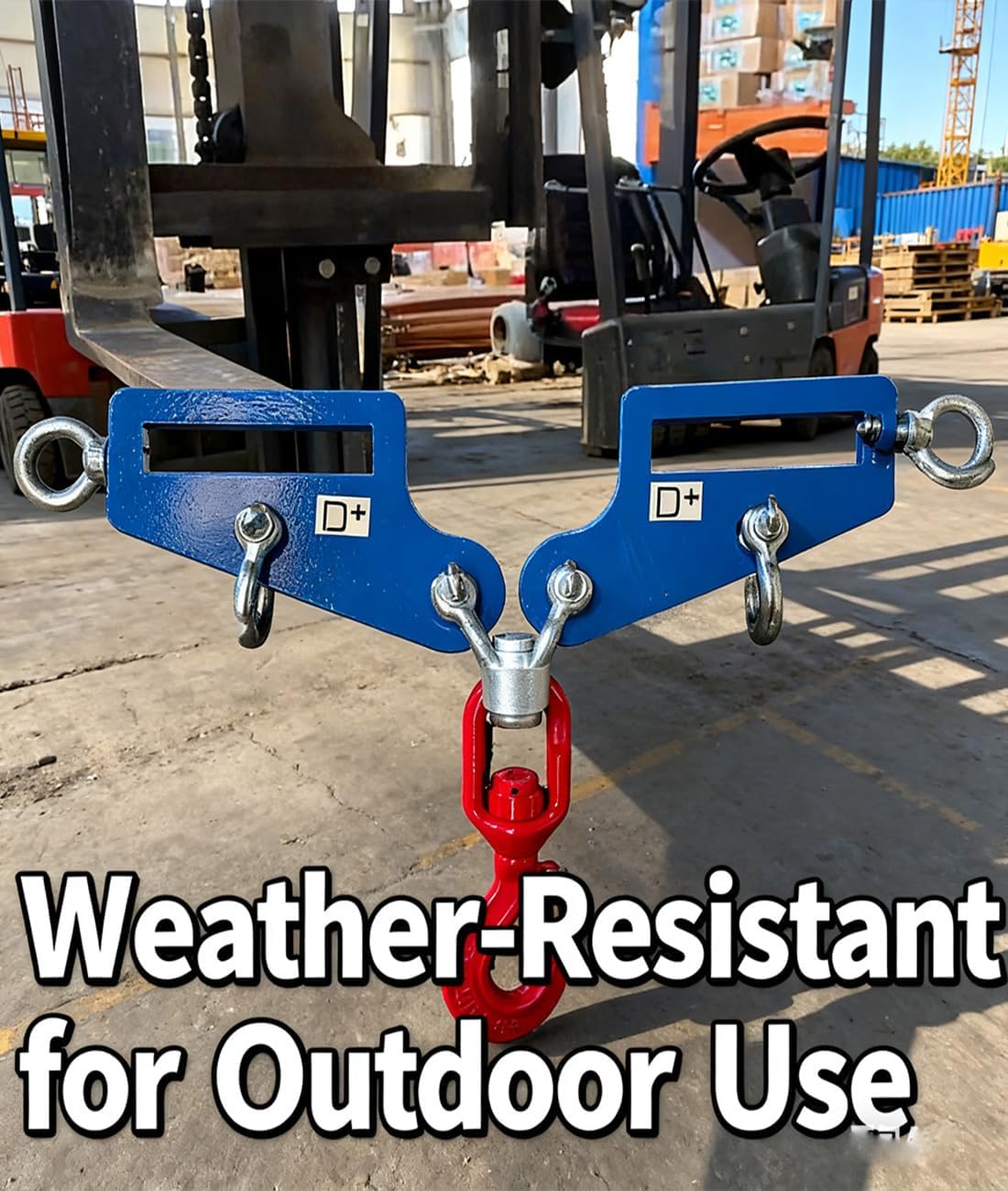 Set of Forklift Lifting Accessories, Forklift Crane, Mobile Crane with Rotating Hook and Lifting Hole (Add one Extra Size)