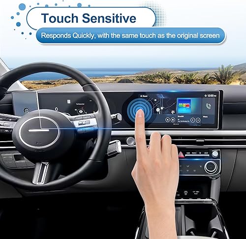 Miniatura 32 de Protector de pantalla Tucson 2022 2023 2024 para Hyundai Tucson (XRT/N Line/Limited/SEL Convenience/SEL) Pantalla táctil de 10.25 pulgadas, vidrio