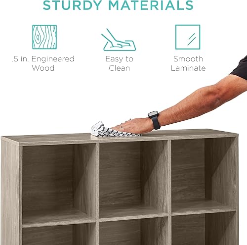Miniatura 147 de Best Choice Products - Organizador de almacenamiento de 6 cubos, apertura de 13.5 pulgadas, estantería, estante de exhibición, personalizable con 3