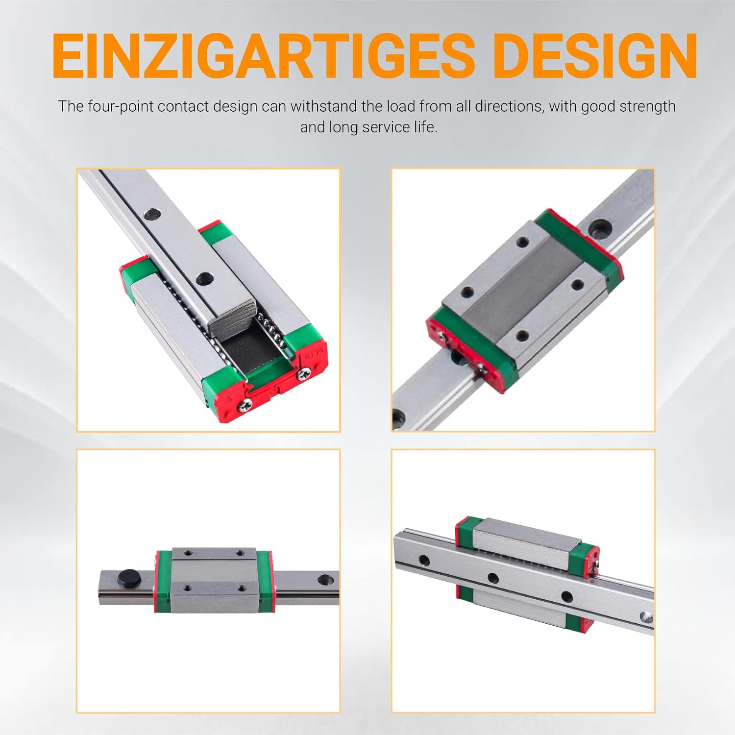 MGN9 Linear Rail Guide 400mm/15.74 inch with MGN9-H Type Linear Bearing Sliding Block for CNC xyz DIY Engraving Machine