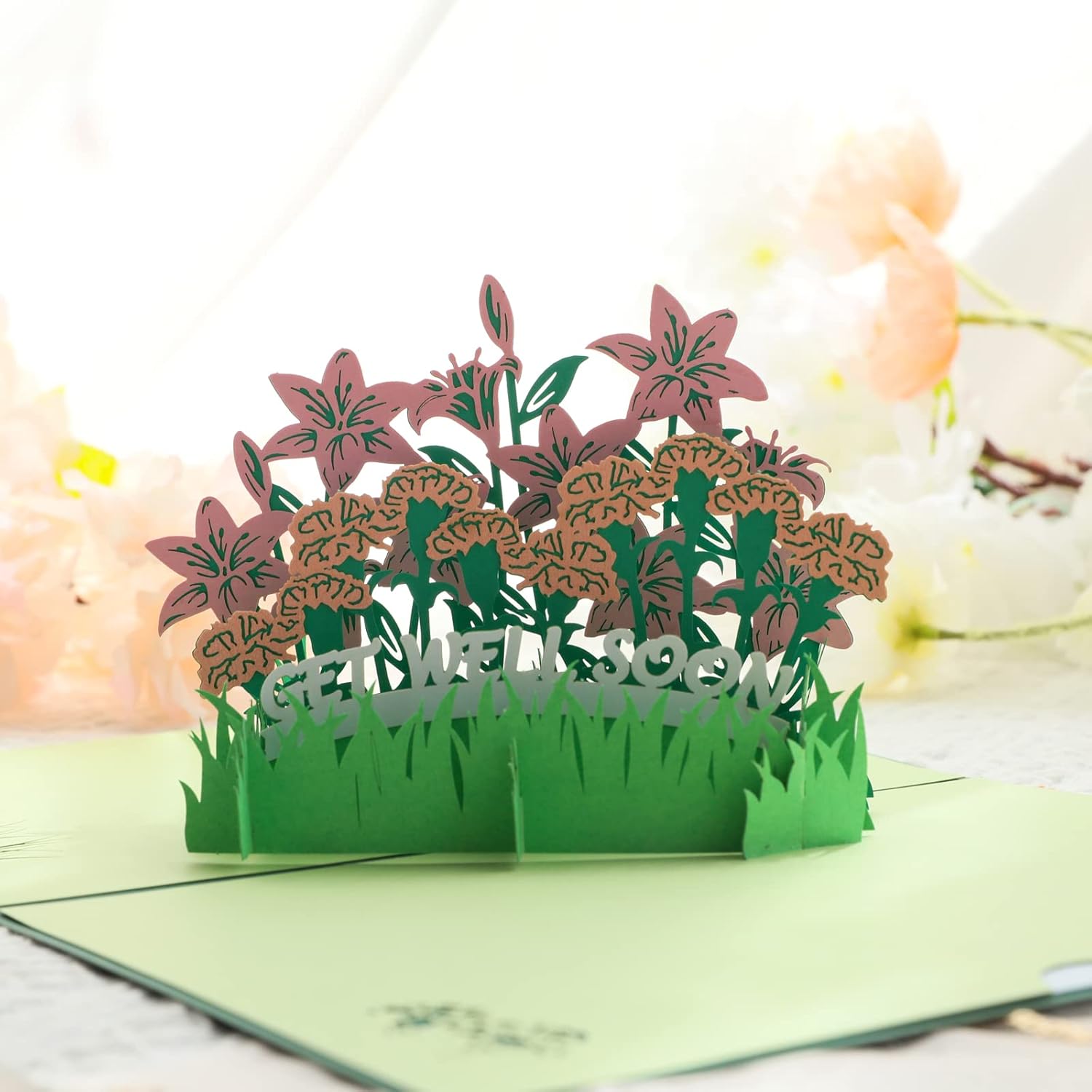 Paper Spiritz 3D Get Well Soon Pop Up Card, Handmade