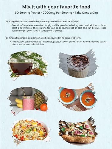 Miniatura 4 de Mushroom Orbit Polvo de extracto de hongos orgánicos Chaga  Extracto de hierbas  100% puro de cuerpo fructífero  4.23 onzas, 60 porciones.