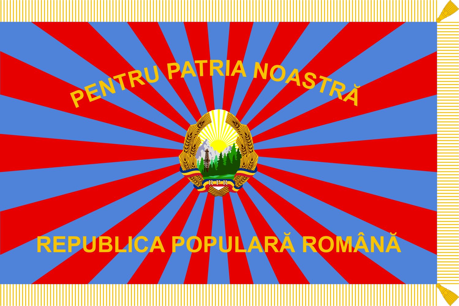 Drapeau XL Air Force of Romania 1950-1952 obverse historique en tissu grand format