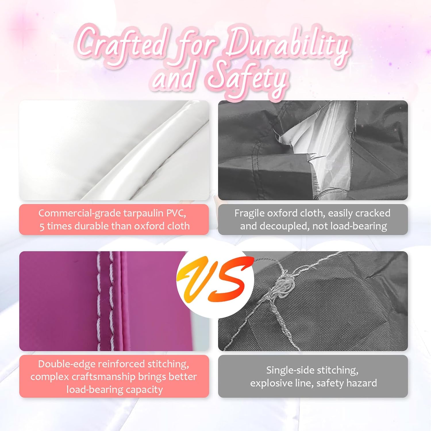 White Bounce House for Adults Kids, 13.5FT PVC Commercial Grade Bounce House for Kids 5-12 with 750W Powerul Blower, Inflatable Large Bounce House Wedding Birthday Party Decorations 13.5 x 11.5 x 10FT