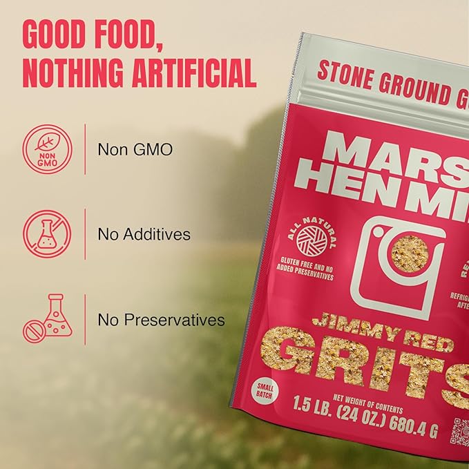 Sémola de maíz Jimmy Red Grits, natural, sin gluten, 24 oz miniatura 7