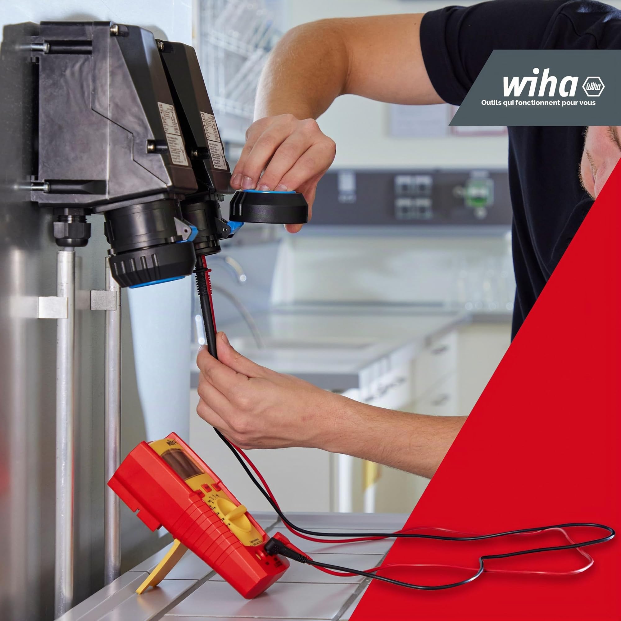 WIHA WERKZEUGE GMBH Multímetro digital hasta 600 V AC, CAT IV incl. 2x AAA batteries - SB 255-41 digital multimeter 600V AC
