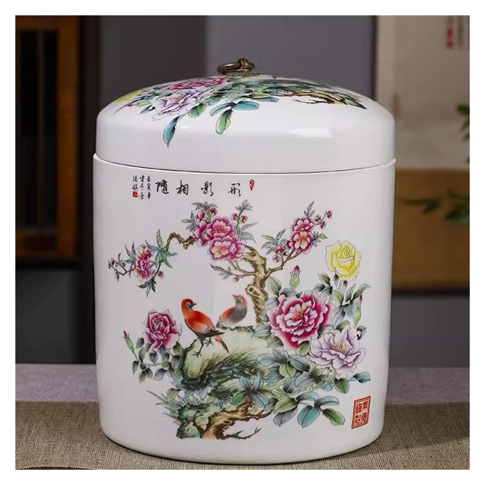 Organizador De Bolsitas De Té, Recipiente De Cerámica Grande para Guardar Té, Tarro De Té Sellado para El Hogar, Tarro De Almacenamiento De Té Suelto con Tapa, Organizad