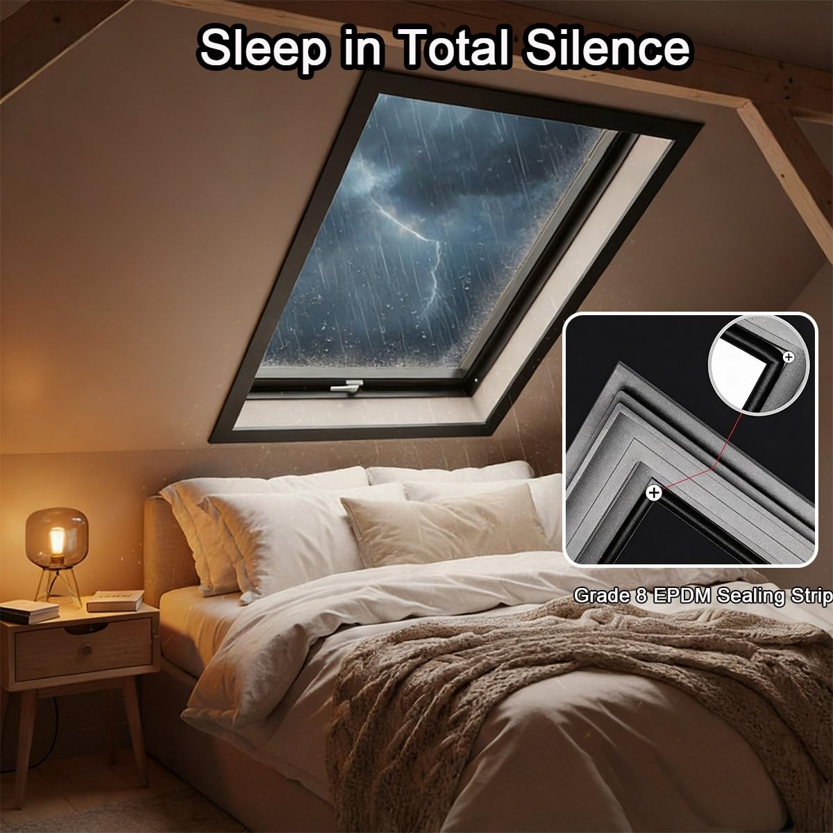 Premium Dachfenster für Wohnraum & Wintergarten, Lichtdurchflutetes Oberlicht für Dachboden & Tiny House. Wärmeisolierte Glasluke zur Belüftung(L65xW70cm)