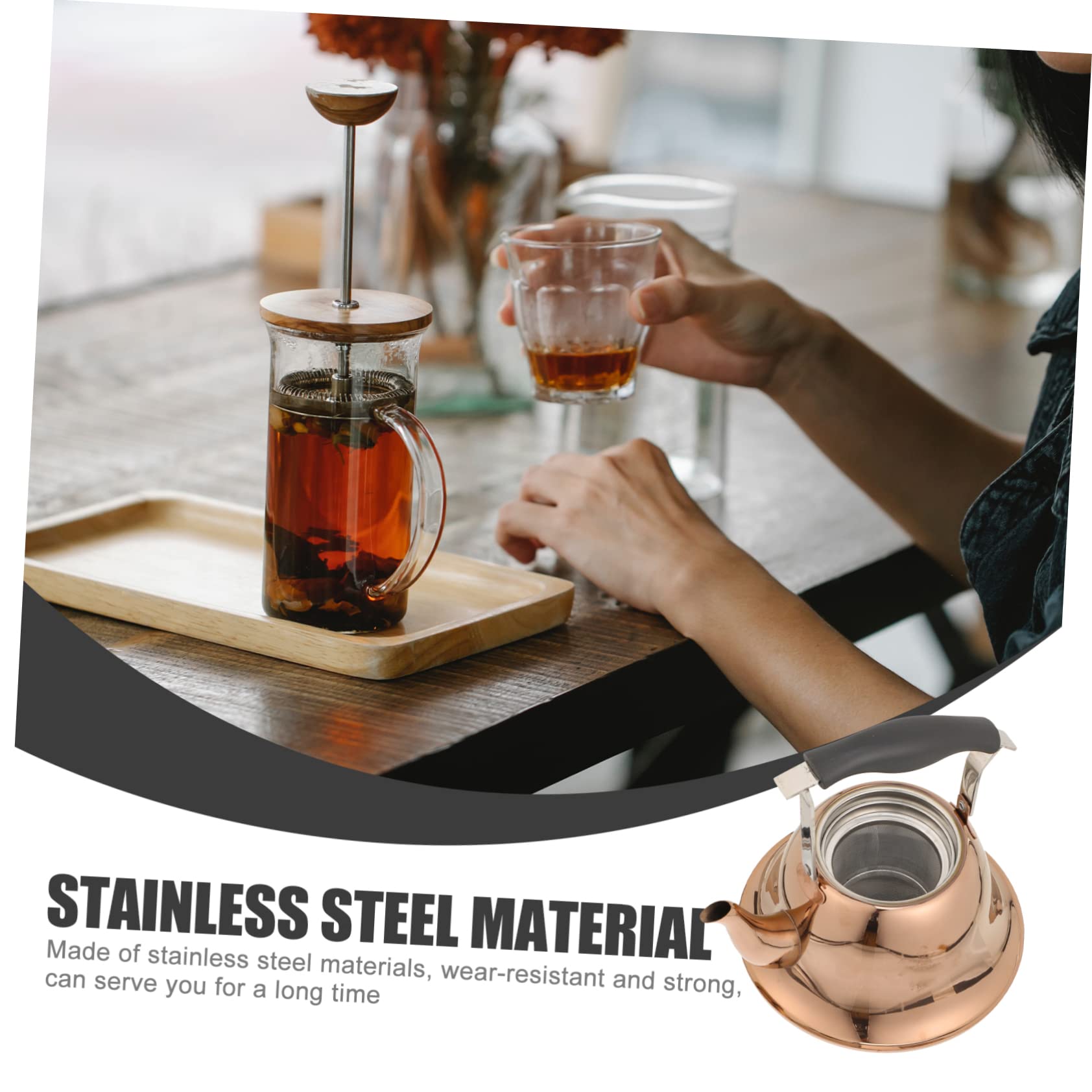Teiera con fischio Bollitore Fornello Teiere teteras para hervir agua teiera con infusore Teiere con fischio Teiera da campeggio Teiera in metallo Riscaldatore per pentole bollente in acciaio inossi