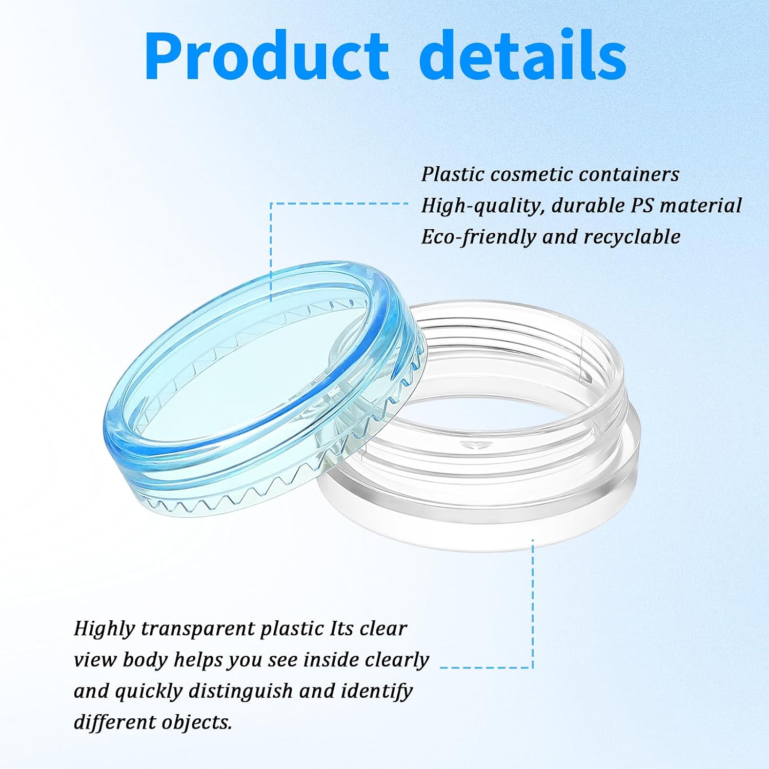 12pcs Small Sample Containers with Lids,2g Mini Containers