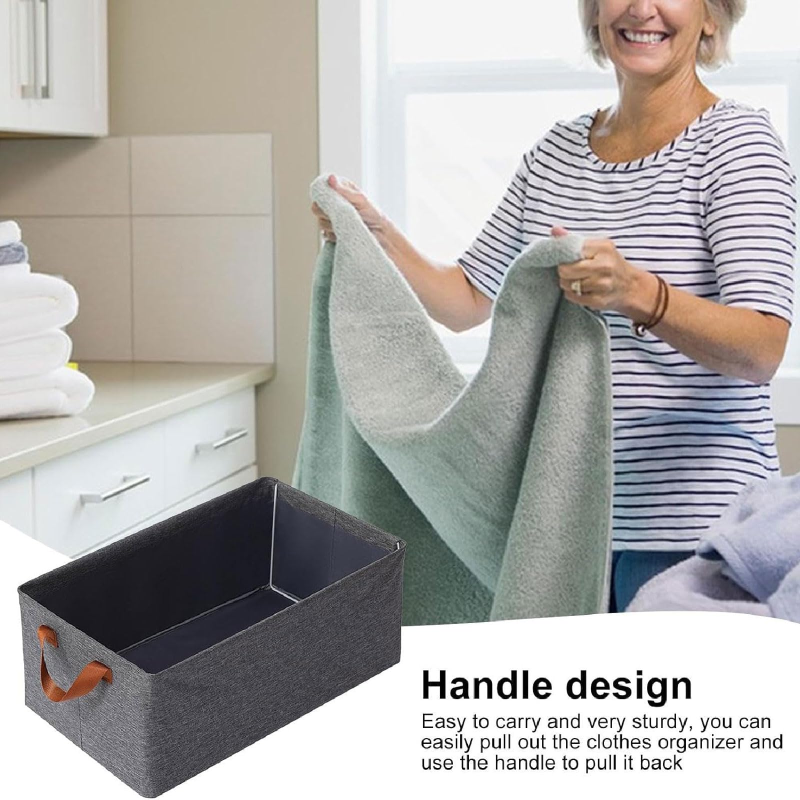 TsoLay Organisateur de tiroir à vêtements 1 pièce, Organisateur de vêtements de Garde-Robe avec Panneau de Support, bacs de Rangement Pliables pour Le Rangement des vêtements, Jeans, Pantalons